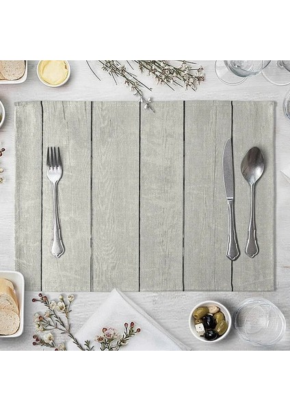 Stil 5 Plaka Mat Yer Paspasları Taklit Ahşap Tahıl Placemat Keten Ped 40*30 cm Yemek Masası Mat Kaymaz Placemats Kase Coaster (Yurt Dışından)