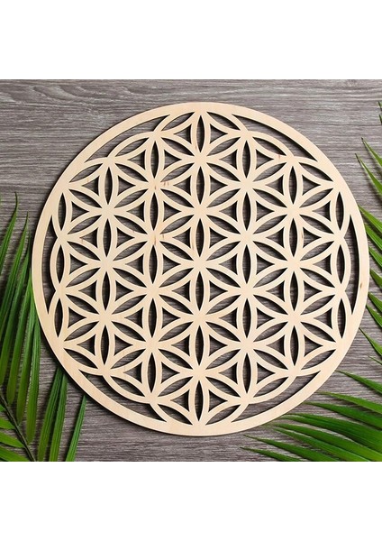Yuvarlak 15 cm 10 Adet Yüksek Kaliteli Ahşap Duvar Burcu Hayat Çiçek Kutsal Geometri Ev Dekorasyon Ahşap Duvar Sanatı Duvar Dekorasyonu (Yurt Dışından)