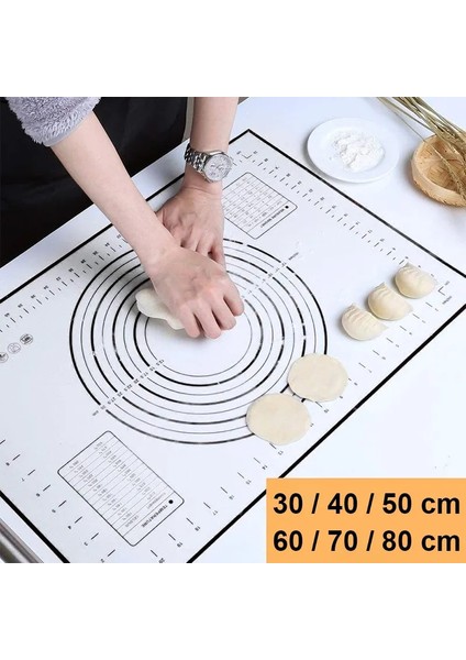 50X40 cm Kırmızı Büyük Boy Silikon Yoğurma Pedi Yapışmaz Yüzey Haddeleme Hamur Mat Ölçekli Mutfak Pişirme Pasta Levha Fırın Astarı Bakeware (Yurt Dışından) modelleri