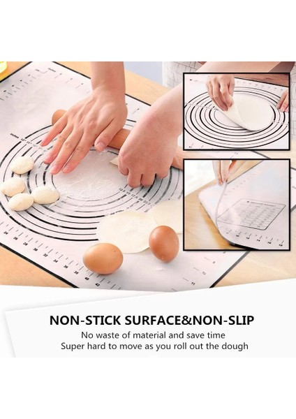 50X40 cm Kırmızı Büyük Boy Silikon Yoğurma Pedi Yapışmaz Yüzey Haddeleme Hamur Mat Ölçekli Mutfak Pişirme Pasta Levha Fırın Astarı Bakeware (Yurt Dışından) indirimleri