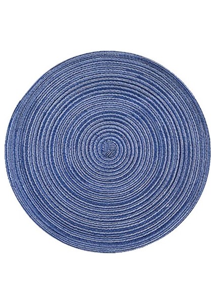 Lacivert 11 cm Iskandinav Tarzı Pamuk Ipliği Yemek Servis Altlığı Yuvarlak Rami Dokuma Fincan Mat Isı Yalıtım Plakası Mat Anti-Haşlanma Kaymaz Coaster Fincan Mat (Yurt Dışından)