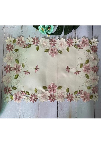 Pembe Yuvarlak Yuvarlak 20 cm Bütün Set Sıcak Nakış Masa Yer Mat Kumaş Placemat Kahve Altlığı Yemek Bardak Altlığı Peçete Içecek Pedi Noel Düğün Mutfak Süslemeleri (Yurt Dışından)