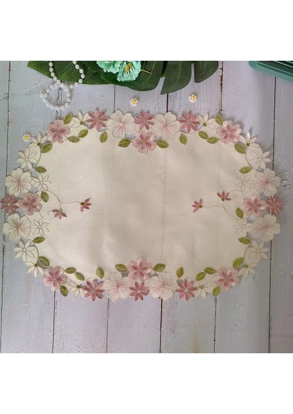 Pembe Yuvarlak Yuvarlak 20 cm Bütün Set Sıcak Nakış Masa Yer Mat Kumaş Placemat Kahve Altlığı Yemek Bardak Altlığı Peçete Içecek Pedi Noel Düğün Mutfak Süslemeleri (Yurt Dışından)