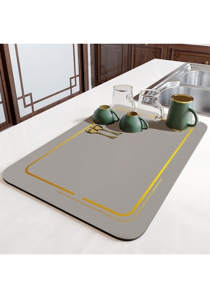 Tw-03-3 S 20X30 cm Süper Emici Drenaj Mat Mutfak Banyo Musluk Tezgah Emici Mat Kahve Makinesi Su Bardağı Kase Kurutma Placemat (Yurt Dışından)