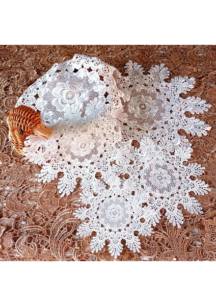 Stil 2 15 cm Yuvarlak Içi Boş Dantel Coaster Plaka Kase Peçete Yalıtım Pedi Nakış Çiçek Placemat Kupa Yemek Sehpa Fincan Mat Ev Dekor (Yurt Dışından)