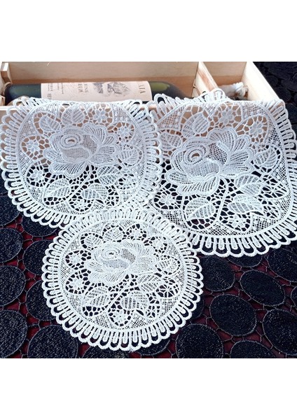 Stil 2 15 cm Yuvarlak Içi Boş Dantel Coaster Plaka Kase Peçete Yalıtım Pedi Nakış Çiçek Placemat Kupa Yemek Sehpa Fincan Mat Ev Dekor (Yurt Dışından)