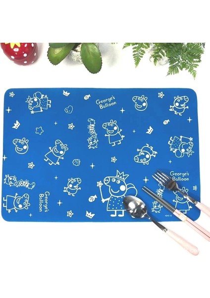 09 Karikatür Figürü 43.5 x 29.5 cm Karikatür Servis Altlığı Sevimli Kedi Su Geçirmez Yalıtım Pedi Kolay Yıkanabilir Yumuşak Plastik Masa Mat Su Geçirmez Bilgisayar Masası Pedi (Yurt Dışından)