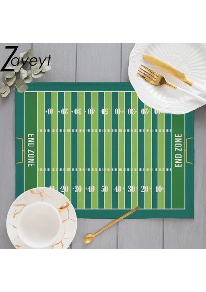 LE1349 32X42CM Futbol Sahası Yer Paspasları Futbol Oyunu Strateji Taktikleri Bitiş Bölgesi Touchdown Spor Yarışması Tema Keten Servis Altlıkları Yemek Masası (Yurt Dışından) modelleri