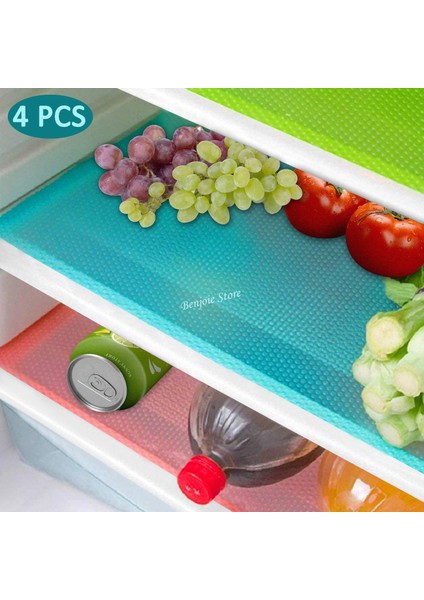 Şeffaf Kırmızı 3 Adet 45 x 29 cm Buzdolabı Pedi Yıkanabilir Buzdolabı Paspasları Gömlekleri Su Geçirmez Buzdolabı Pedleri Mat Zehirli Raflar Çekmece Masa Paspasları Buzdolabı Astarı (Yurt Dışından)
