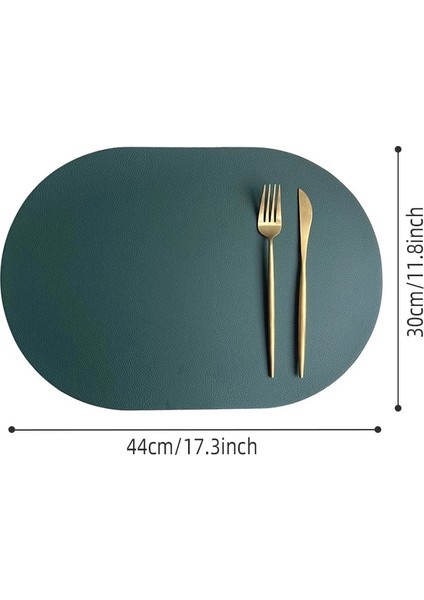 Ds Pembe Gri 44X30 cm 1 Adet Inyahome Ev Dekor Mutfak Masa Placemats Çift Taraflı Renkli Oval Tasarım Yemek Masası Paspaslar Su Geçirmez Isıya Dayanıklı Kapalı (Yurt Dışından)