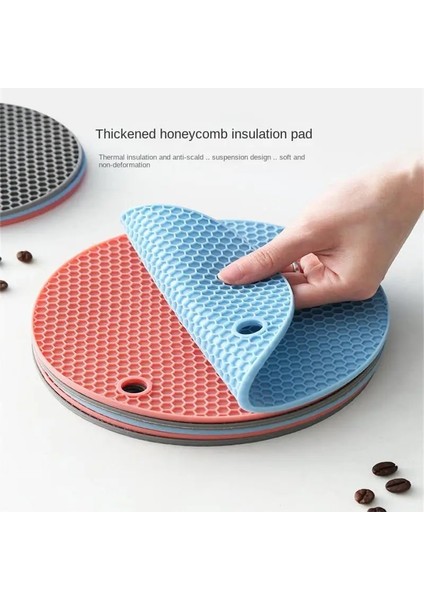 14CM Gösterildiği Gibi Yuvarlak Petek Silikon Mat Coaster Gıda Sınıfı Placemat Kaymaz Isıya Dayanıklı Masa Mat Bardak Mat Mutfak Aksesuarları Alet (Yurt Dışından) modelleri