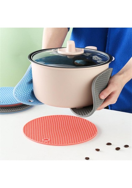 14CM Gösterildiği Gibi Yuvarlak Petek Silikon Mat Coaster Gıda Sınıfı Placemat Kaymaz Isıya Dayanıklı Masa Mat Bardak Mat Mutfak Aksesuarları Alet (Yurt Dışından) indirimleri