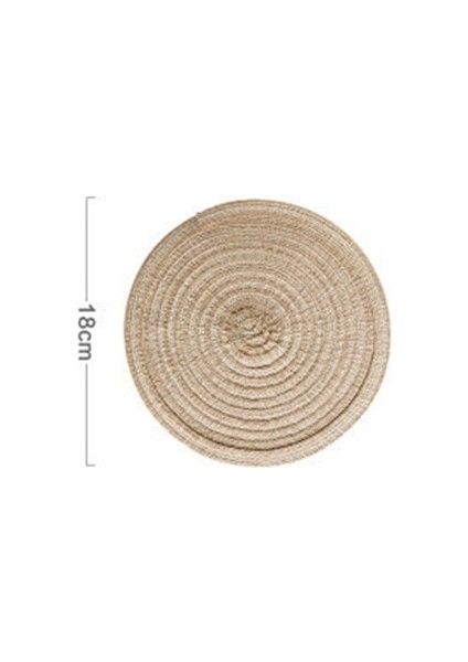Kahve 18 cm Placemat Sıcak Ped Yuvarlak Dokuma Placemats Tığ Işi Bardak Altlığı Peçete Isı Mutfak Anti-Skid Masa Mat Kupalar Için Standı (Yurt Dışından)