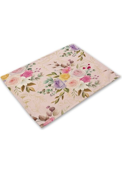 LM3627 32X42CM-KETEN 32X42CM Yeşil Tropikal Yapraklar Mutfak Mat Altın Baskı Bitki Yemek Masası Mat Coaster Pad Kase Fincan Isı Yalıtım Placemat (Yurt Dışından)