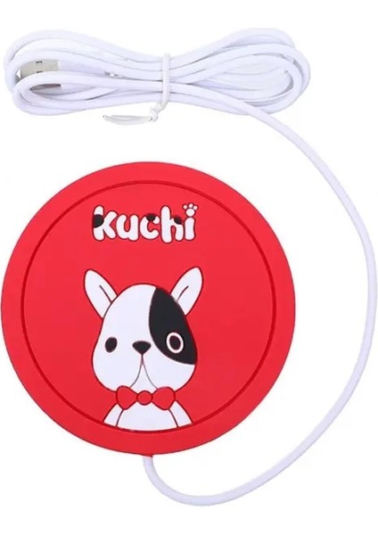 01 Yuvarlak Elektrikli Isıtma Coaster Kupa Isıtıcı Masaüstü Fincan Isıtıcı Kahve Süt Çay USB Güç Karikatür Termostatik Mat Mutfak Malzemeleri (Yurt Dışından)