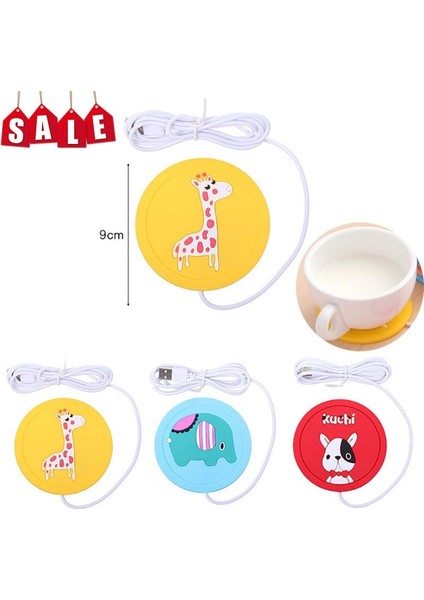 01 Yuvarlak Elektrikli Isıtma Coaster Kupa Isıtıcı Masaüstü Fincan Isıtıcı Kahve Süt Çay USB Güç Karikatür Termostatik Mat Mutfak Malzemeleri (Yurt Dışından)
