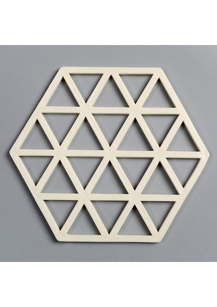 Bej A 12X13 cm Silikon Sofra Yalıtım Mat Coaster Altıgen Silikon Paspaslar Ped Isı Yalıtımlı Kase Placemat Ev Masa Süsü Mutfak Aletleri (Yurt Dışından)