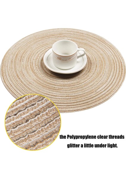 Koyu Gri Yuvarlak 30 cm Yuvarlak Örgülü Servis Altlığı 6'lı Yıkanabilir Yuvarlak Servis Altlığı Seti Mutfak Masası Için Yuvarlak Masa Paspasları Parti Barbekü Noel Günlük Kullanım Için (Yurt Dışından)