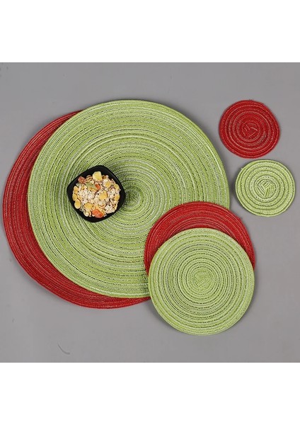 Mavi Çap 11 cm Yuvarlak Dokuma Iskandinav Tarzı Kaymaz Placemat Coaster Yalıtım Dolgu Kupa Bardak Masa Mat Ev Dekor Peçete Mutfak Aksesuarları (Yurt Dışından)