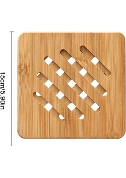 B2 Bambu Trivet Mat Seti Mutfak Ahşap Sıcak Pedler Trivet Sıcak Yemekler Için Isıya Dayanıklı Pedler/tencere/kase/çaydanlık/tencere Tutucular Anti-Sıcak (Yurt Dışından)