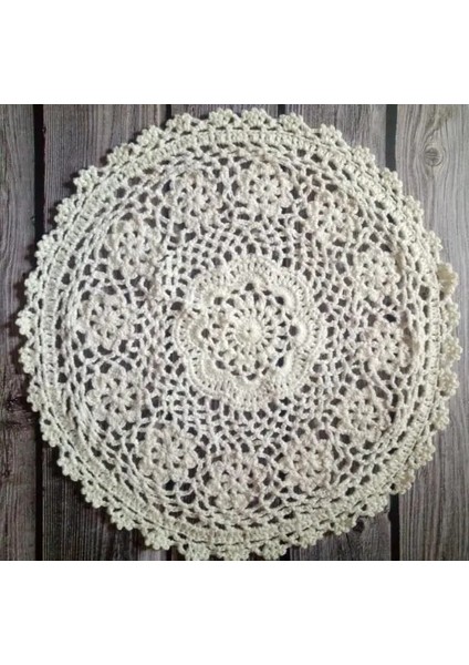 Kırmızı Yuvarlak 40CM Yeni Tığ Işi Masa Placemat Yalıtım Gıda Pedi Pamuk Dantel Çiçekler Noel Bardak Altlığı Peçete Kahve Kupa Içecek Bardak Altlığı Takımı Düğün Mutfak (Yurt Dışından)