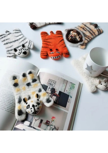Pamuk Koyun Sevimli Karikatür Hayvan Yumuşak Yün Keçe Coaster Anti-Haşlanma Masa Mat Dekor Yalıtım Placemat Mutfak Aksesuarları Yılbaşı Hediyeleri (Yurt Dışından) modelleri