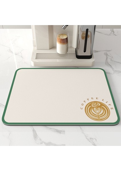 Bej 50X60 cm Kahve Mat Gizlemek Leke Kauçuk Destekli Emici Kahve Makinesi Mat Bulaşık Kurutma Mat Kahve Bar Aksesuarları Mutfak Tezgahı Için (Yurt Dışından)