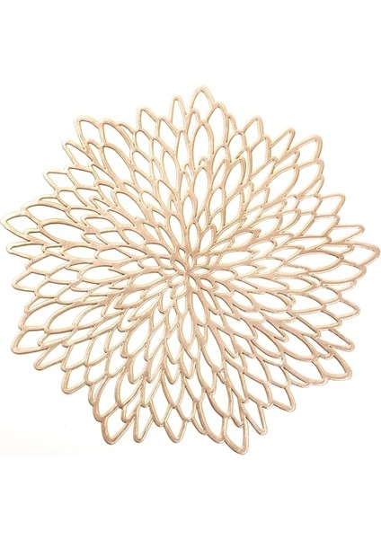 A Altın 8 Adet 10 cm 4/6/8 Adet Pvc Placemat Yemek Masası Için Içi Boş Ped Coaster Pedleri Masa Kase Paspaslar (Yurt Dışından)