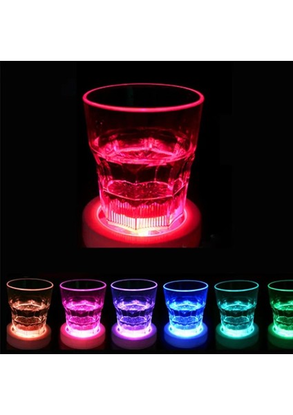1 Adet Beyaz Bir Boyut Aydınlık Şişe Çıkartmalar Işıkları LED Coaster, Yanıp Sönen Atmosfer Işığı ile Bar Düğün Parti Kokteyl Bardak Vazo Dekor Lambaları (Yurt Dışından)