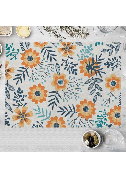 LM3730 32X42CM-KETEN Çiçek Mutfak Yemek Masası Mat Yapraklar Bitki Pamuk Keten Placemat Kase Fincan Renkli Çiçek Kahve Mat Yeşil Yaprak Yemek Paspasları (Yurt Dışından) indirimleri
