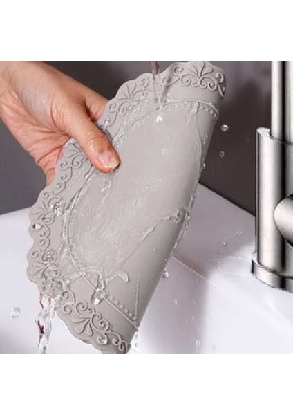 B5 Gösterildiği Gibi Dantel Silikon Bardak Servis Altlığı Kabartma Alt Kaymaz Masa Dekorasyon Mat Mutfak Aksesuarları Yuvarlak Bardak Mat Sofra Pedi (Yurt Dışından)