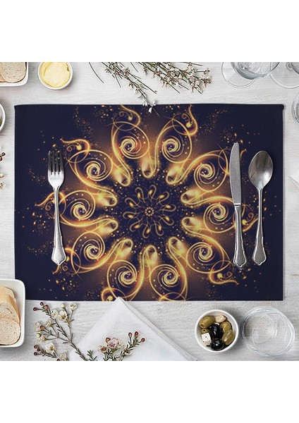 837 42X32 cm Mandala Güneş ve Ay Desen Placemat Hippi Siyah Pamuk Keten Masa Paspasları 42X32 Iskandinav Batı Placemat Fincan Paspaslar Içecek Coaster (Yurt Dışından) indirimleri