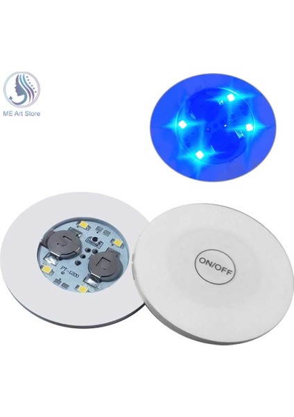 6 LED Renkli 6 cm 1 Adet Şişe Bardak Işıkları LED Bar Light Up Coaster Çıkartmalar Içecekler Için Bardak Şarap Likör Şişesi Coaster Atmosfer Işığı (Yurt Dışından)