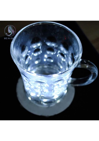 6 LED Renkli 6 cm 1 Adet Şişe Bardak Işıkları LED Bar Light Up Coaster Çıkartmalar Içecekler Için Bardak Şarap Likör Şişesi Coaster Atmosfer Işığı (Yurt Dışından)