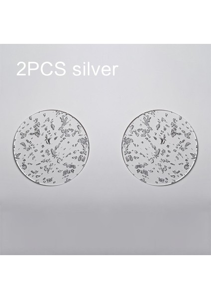 2 Adet Gümüş 11 cm Lüks Akrilik Masa Mat Altın ve Gümüş Folyo Akrilik Altın Folyo Bardak Anti-Skid Ins Coaster Bardak Tutucu Bardak Kahve (Yurt Dışından)