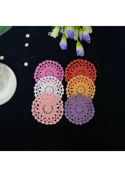 Sarı Yuvarlak 10CM 10CM Yeni Yuvarlak Pamuk Yemek Masası Yer Mat Pad Kumaş Tığ Placemat Bardak Kupa Düğün Çay Altlığı El Yapımı Içecek Bardak Altlığı Peçete Mutfak (Yurt Dışından) modelleri