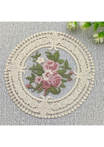 APRICOT-12CM Yuvarlak M Yuvarlak El Tığ Işi Bardak Altlığı Peçete Vintage Pamuk Tığ Işi Masa Yer Mat Düğün Peçeteler Kumaş Dantel Placemats Dekoratif Şömine Mesa (Yurt Dışından)