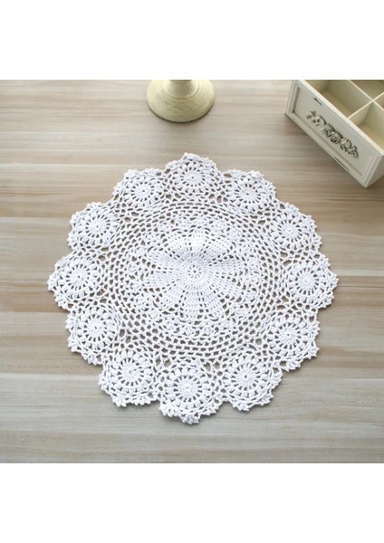 APRICOT-12CM Yuvarlak M Yuvarlak El Tığ Işi Bardak Altlığı Peçete Vintage Pamuk Tığ Işi Masa Yer Mat Düğün Peçeteler Kumaş Dantel Placemats Dekoratif Şömine Mesa (Yurt Dışından)