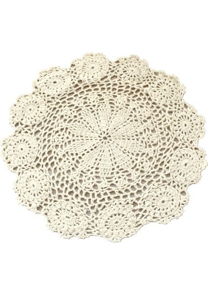 APRICOT-12CM Yuvarlak M Yuvarlak El Tığ Işi Bardak Altlığı Peçete Vintage Pamuk Tığ Işi Masa Yer Mat Düğün Peçeteler Kumaş Dantel Placemats Dekoratif Şömine Mesa (Yurt Dışından)