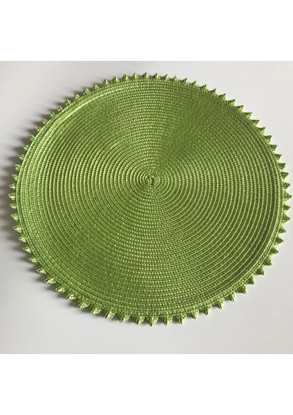 F Yuvarlak 35CM Yuvarlak Örgü Placemat Masa Paspasları Basit Stil Yemek Peçete Pedleri Kaymaz Isıya Dayanıklı Coaster Yastık Mutfak Parti Dekorasyon (Yurt Dışından)