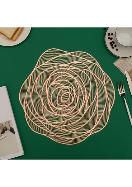 A3 38 cm 1 Adet Pvc Içi Boş Yalıtım Coaster Pedleri Masa Kase Mat Ev Yılbaşı Dekoru Isıya Dayanıklı Çiçek Şekli Placemat Yemek Masası (Yurt Dışından)