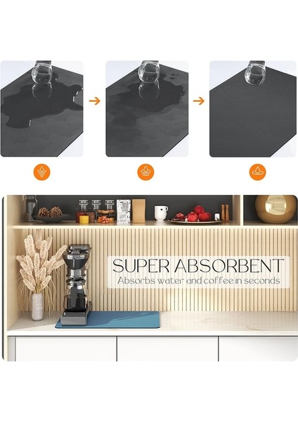 Desen L L 40X50 cm Iskandinav Emici Kahve Paspasları Düz Renk Sofra Mat Mutfak Bulaşık Kurutma Pedi Şişe Yemek Takımı Placemat Zemin Halı Çabuk Kuruyan (Yurt Dışından) fırsatları