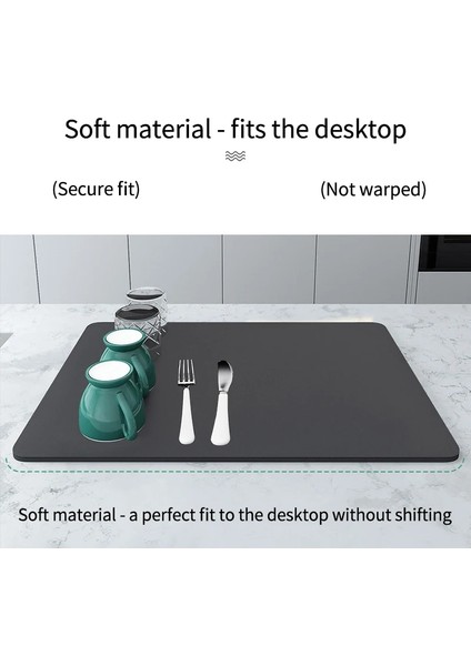 Desen L L 40X50 cm Iskandinav Emici Kahve Paspasları Düz Renk Sofra Mat Mutfak Bulaşık Kurutma Pedi Şişe Yemek Takımı Placemat Zemin Halı Çabuk Kuruyan (Yurt Dışından) indirimleri