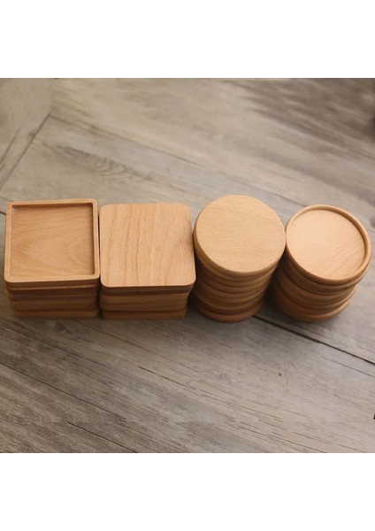 Kayın Yuvarlak-2 1 Adet 1 Adet Katı Ceviz Ahşap Bardak Altlığı Yuvarlak Kare Kayın Ahşap Bardak Altlığı Dayanıklı Isıya Dayanıklı Çay Kahve Fincan Altlığı Placemats (Yurt Dışından)