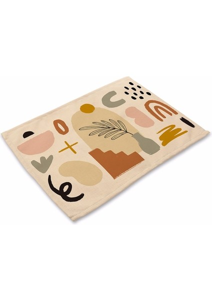LE138 Bohemian Dreamcatcher Placemat Boho Gökkuşağı Mutfak Dekoru Pamuk Keten Yemek Masası Paspaslar Coaster Pad Kase Kahve Fincanı Masa Örtüsü (Yurt Dışından)