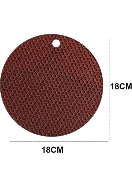 18CM Tip 1 Yuvarlak Genel 18/14CM Yuvarlak Isıya Dayanıklı Silikon Mat Gıda Sınıfı Servis Altlığı Yeni Çok Fonksiyonlu Kaymaz ve Ütü Önleyici Petek Bardak Altlıkları (Yurt Dışından)