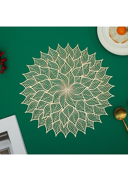 B1 38 cm 1 Adet Pvc Içi Boş Yalıtım Coaster Pedleri Masa Kase Mat Ev Yılbaşı Dekoru Isıya Dayanıklı Çiçek Şekli Placemat Yemek Masası (Yurt Dışından)