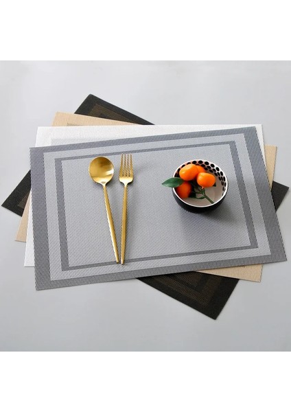 HG-CD010-06 4 Adet 4/6 Adet Masa Mat Seti Kaymaz Kase Ped Bardak Altlığı Takımı Yıkanabilir Pvc Yemek Masası Placemats Modern Ev Dekorasyon Aksesuarları (Yurt Dışından)