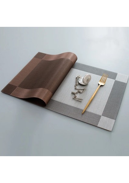 HG-CD010-06 4 Adet 4/6 Adet Masa Mat Seti Kaymaz Kase Ped Bardak Altlığı Takımı Yıkanabilir Pvc Yemek Masası Placemats Modern Ev Dekorasyon Aksesuarları (Yurt Dışından)