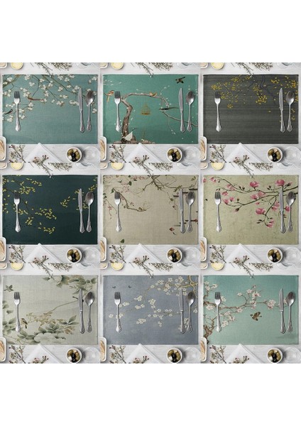 Stil 10 32X42 cm Erik Baskılı Yemek Placemat Ev Bardak Yemek Masası Paspaslar Ev Dekor Mutfak Aksesuarları Modern Placemats Masa Кухня (Yurt Dışından)